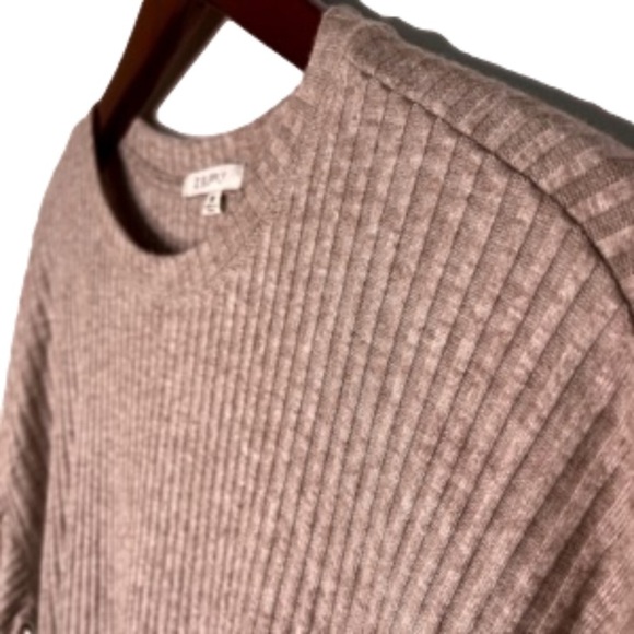 Z SUPPLY Ribbed Knit Pullover Tunic Sweater Size Medium in Heather Camel - Picture 10 of 12